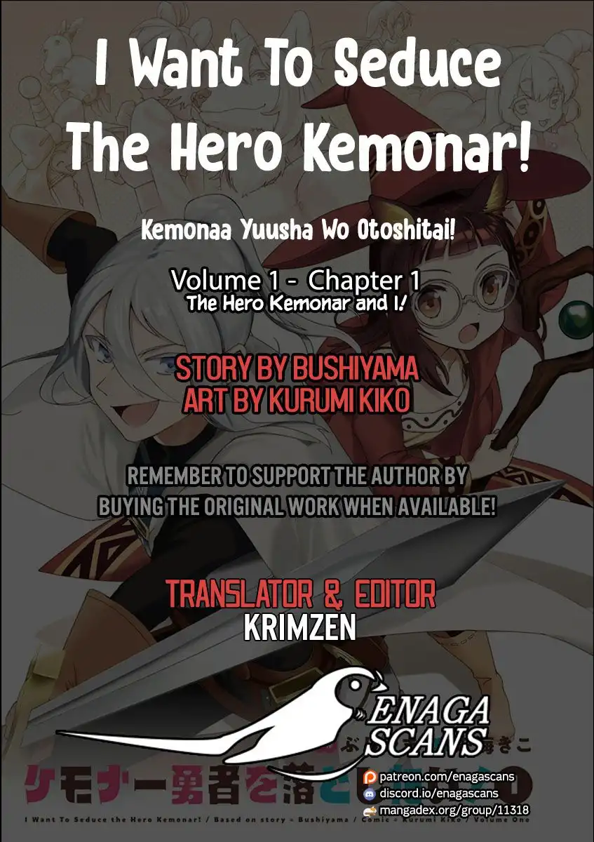 I Want To Seduce The Hero Kemonar! Chapter 1 1